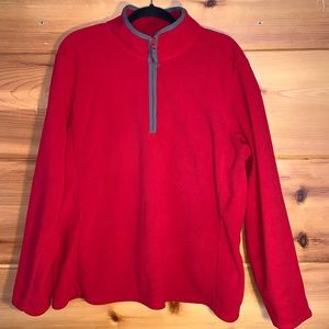 Old Navy Red 1/4 Zip Fleece Pullover 2XL